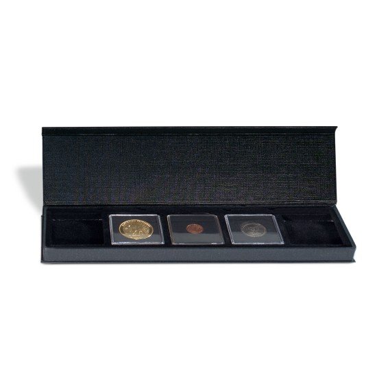 Leuchtturm 347319 Estuche AIRBOX con función de presentación para 5 cápsulas QUADRUM, negro Leuchtturm 347319 Estuche AIRBOX con función de presentación para 5 cápsulas QUADRUM, negro