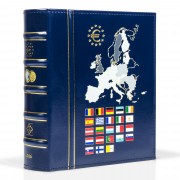 Leuchtturm 347924 VISTA álbum anual para monedas de euro 2016, con cajetín protector, azul