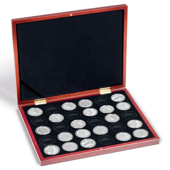 Leuchtturm 354474 Estuche VOLTERRA UNO para 30 monedas conmemorativas alemanas de 20 euros en cápsulas,negro Leuchtturm 354474 Estuche VOLTERRA UNO para 30 monedas conmemorativas alemanas de 20 euros en cápsulas,negro