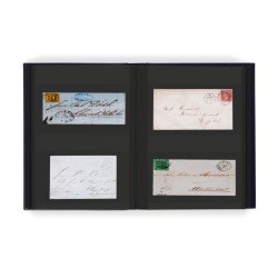 Leuchtturm 356228 Álbum para 128 cartas y tarjetas postales, 64 páginas negras, tapa acolchada, azul Leuchtturm 356228 Álbum para 128 cartas y tarjetas postales, 64 páginas negras, tapa acolchada, azul