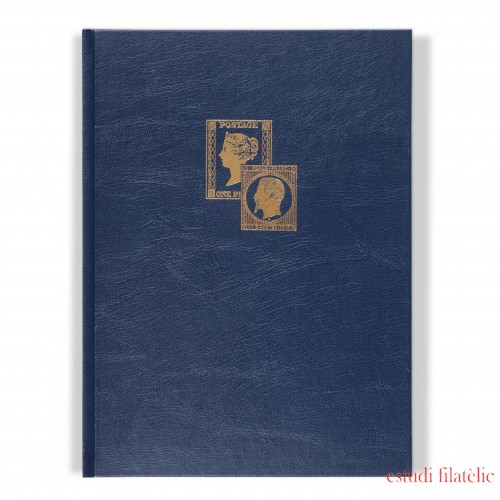Leuchtturm 359001 Clasificador TRADITION, DIN A4, 16 página blancas, tapa no acolchada, azul, juego de 2