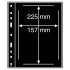 Leuchtturm 359331 Hojas de plástico OPTIMA, 1 división para FDCs, negro