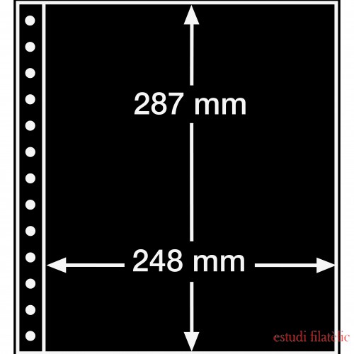 Leuchtturm 359386 Hojas-R, 1 división, negro, paq. de 5