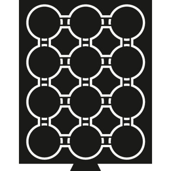 Leuchtturm 359447 Bandeja para monedas con 12 divisiones para CAPSPI 41, color humo con bandeja negra