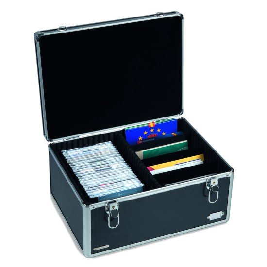 Leuchtturm 359568 Maletín de coleccionismo CARGO MULTI XL, negro / plateado Leuchtturm 359568 Maletín de coleccionismo CARGO MULTI XL, negro / plateado