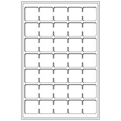 Leuchtturm 360059 Bandeja L para 35 monedas de 38 mm Ø, azul, paquete de 2 Leuchtturm 360059 Bandeja L para 35 monedas de 38 mm Ø, azul, paquete de 2