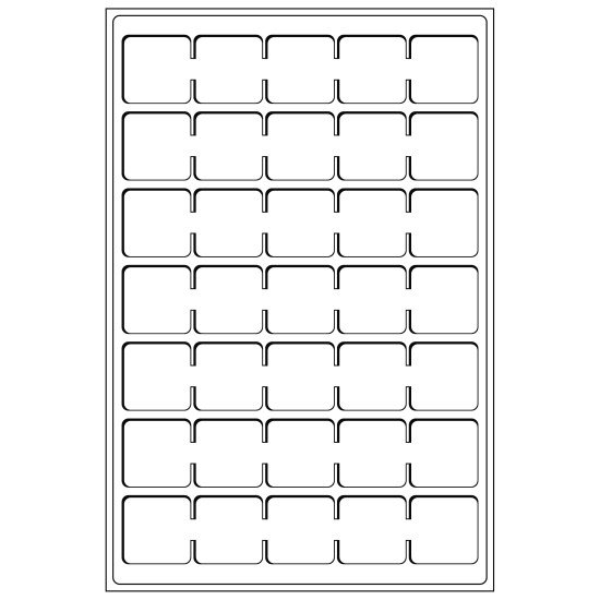 Leuchtturm 360059 Bandeja L para 35 monedas de 38 mm Ø, azul, paquete de 2 Leuchtturm 360059 Bandeja L para 35 monedas de 38 mm Ø, azul, paquete de 2