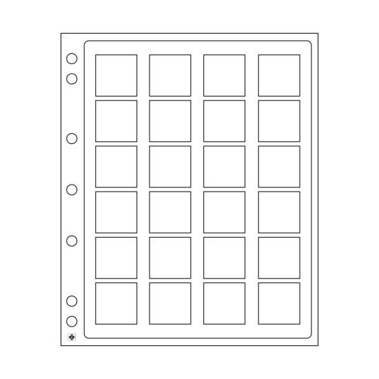 Leuchtturm 360060 Hojas de plástico ENCAP para cápsulas QUADRUM Mini, paquete  de 2