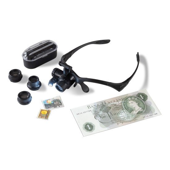 Leuchtturm 360166 Gafas lupa-LED MONOKEL con 10 de 25 aumento