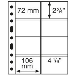 Leuchtturm 360753 Hojas de plástico GRANDE, con 8 estuches, 106x72 mm, transparentes, paquete de 5 Leuchtturm 360753 Hojas de plástico GRANDE, con 8 estuches, 106x72 mm, transparentes, paquete de 5