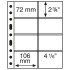 Leuchtturm 360753 Hojas de plástico GRANDE, con 8 estuches, 106x72 mm, transparentes, paquete de 5