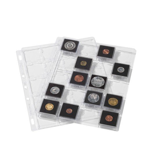 Leuchtturm 361439 Hojas de plástico SNAP para 20 QUADRUM cápsulas de monedas, paquete de 2 Leuchtturm 361439 Hojas de plástico SNAP para 20 QUADRUM cápsulas de monedas, paquete de 2