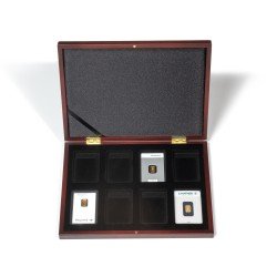 Leuchtturm 362499 Estuche VOLTERRA para 8 lingote de oro estampado en blíster, caoba Leuchtturm 362499 Estuche VOLTERRA para 8 lingote de oro estampado en blíster, caoba