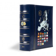 Leuchtturm 363165 VISTA álbum anual para monedas de euro 2021, con cajetín protector, azul