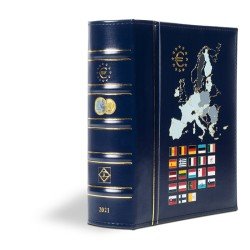 Leuchtturm 363165 VISTA álbum anual para monedas de euro 2021, con cajetín protector, azul Leuchtturm 363165 VISTA álbum anual para monedas de euro 2021, con cajetín protector, azul