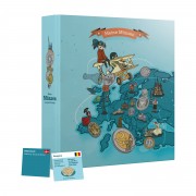 Leuchtturm 363917 Álbum de monedas Europa infantil para 48 monedas, con información sobre el país