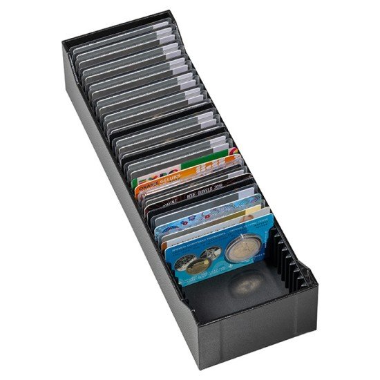 Leuchtturm 365163 Caja archivadora LOGIK para 40 lingote de oro en blíster, formato horizontal, negro Leuchtturm 365163 Caja archivadora LOGIK para 40 lingote de oro en blíster, formato horizontal, negro