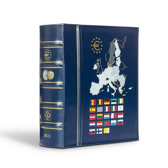 Leuchtturm 365237 VISTA álbum anual para monedas de euro 2022, con cajetín protector, azul Leuchtturm 365237 VISTA álbum anual para monedas de euro 2022, con cajetín protector, azul