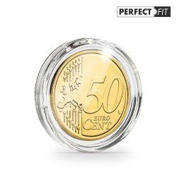 Leuchtturm 365290 Cápsulas ULTRA Perfect Fit para 50 Euro-Cent (24,25 mm), paquete de 10