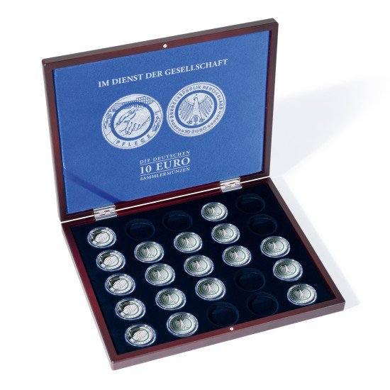 Leuchtturm 366765 Estuche 25x10 Euros alemanes monedas de colección Leuchtturm 366765 Estuche 25x10 Euros alemanes monedas de colección