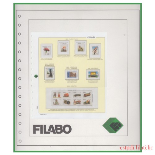 Hojas España Filabo con protectores 1850/1949 (montado con estuches)