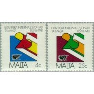 Malta 618/19 1981 25ª Feria internacional de Malta Símbolo y logo