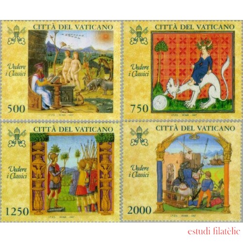 Vaticano - 1072/75 - 1997 Exp. en el Vaticano Mirada sobre los clásicos Ilustraciones  Lujo