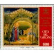 Vaticano - 1089 - 1997 Navidad  Pintura de B. Gozzoli Lujo