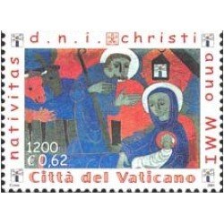 Vaticano 1248 2001 Navidad Una banda sin dentar Lujo Vaticano 1248 2001 Navidad Una banda sin dentar Lujo
