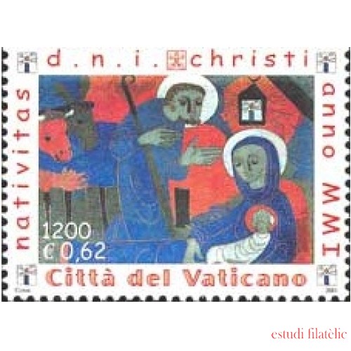 Vaticano 1248 2001 Navidad Una banda sin dentar Lujo