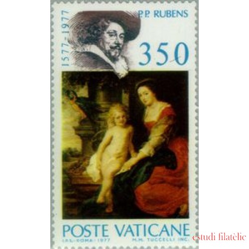 Vaticano - 644 - 1977 4º Cent.de Rubens Cuadro Lujo