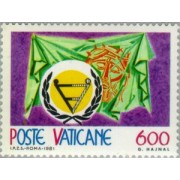 REL/S Vaticano  Nº 712   1981  Año inter. de las personas dicapacitadas Emblema Lujo
