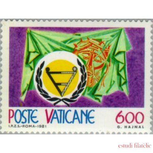 REL/S Vaticano  Nº 712   1981  Año inter. de las personas dicapacitadas Emblema Lujo