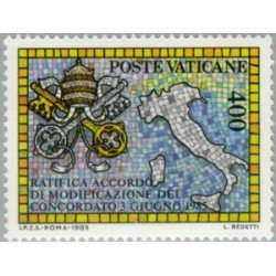 REL/S Vaticano Nº 783 1985 Ratificación Concordato entre el Vaticano e Italia Lujo REL/S Vaticano Nº 783 1985 Ratificación Concordato entre el Vaticano e Italia Lujo