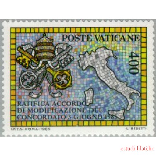 REL/S  Vaticano  Nº 783  1985  Ratificación Concordato entre el Vaticano e Italia Lujo