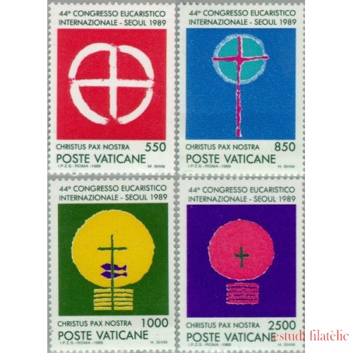 Vaticano - 860/63 - 1989 44º Congreso eucarístico inter. Seúl Lujo