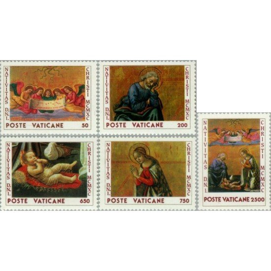 Vaticano - 886/90 - 1990 Navidad Lujo Vaticano - 886/90 - 1990 Navidad Lujo