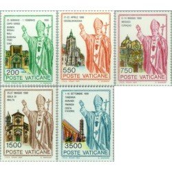 Vaticano - 914/18 - 1991 Serie Viajes de S S Juan Pablo II Lujo Vaticano - 914/18 - 1991 Serie Viajes de S S Juan Pablo II Lujo