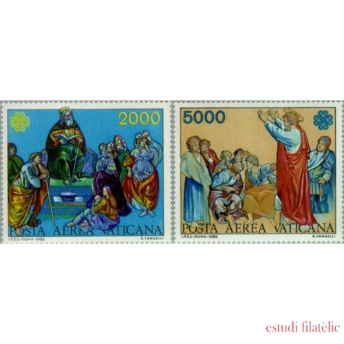 REL/S Vaticano Aéreo 73/74 1983  Año mundial de las comunicaciones Emblema Lujo
