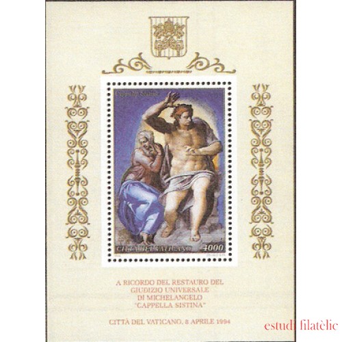 Vaticano HB 14 1994 Fin restauración frescos Capilla Sixtina Lujo