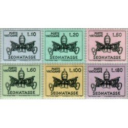 Vaticano Tasas 19/24 1968 Escudos pontificios de Pablo VI MNH Vaticano Tasas 19/24 1968 Escudos pontificios de Pablo VI MNH