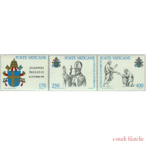 Vaticano - 666/68 - 1979 Entronizamiento de Juan Pablo II Lujo