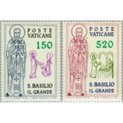 Vaticano - 673/74 - 1979 16º Cent. muerte de St. Basilio el Grande Lujo