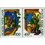 Vaticano   698/99  1980 7º Cent. de la muerte de St. Alberto el Grande MNH