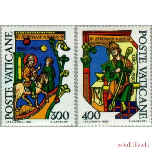 Vaticano   698/99  1980 7º Cent. de la muerte de St. Alberto el Grande MNH