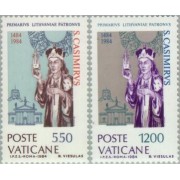 Vaticano - 749/50 - 1984 5º Cent. muerte de St. Casimiro de Lituania Lujo