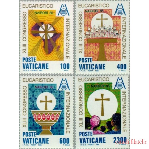 REL/S  Vaticano Nº 779/82  1985  43º Congreso eucarístico inter. Nairobi Lujo