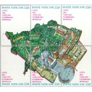 Vaticano - 786/91 - 1986 Ciudad del Vaticano Patrimonio mundial Plano de la ciudad Lujo