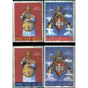REL/S Vaticano 268/71  1959  Coronación de Juan XXIII Escudo MNH