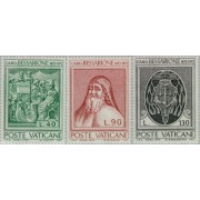 REL/S Vaticano  Nº 549/51  1972  5º Cent. muerte del Cardenal Bessarione Lujo